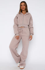 Stay Lifted Wide Leg Sweatpants Cinnamon