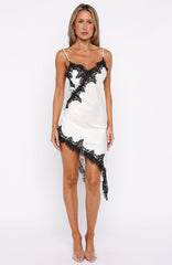 Behind The Light Lace Mini Dress Cream