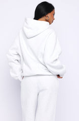 Vibe Too High Oversized Hoodie Grey Marle