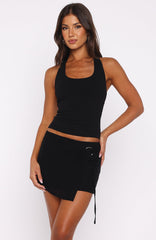 Tropic Temptations Mini Skirt Black
