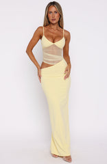 Call Me Up Maxi Dress Lemon