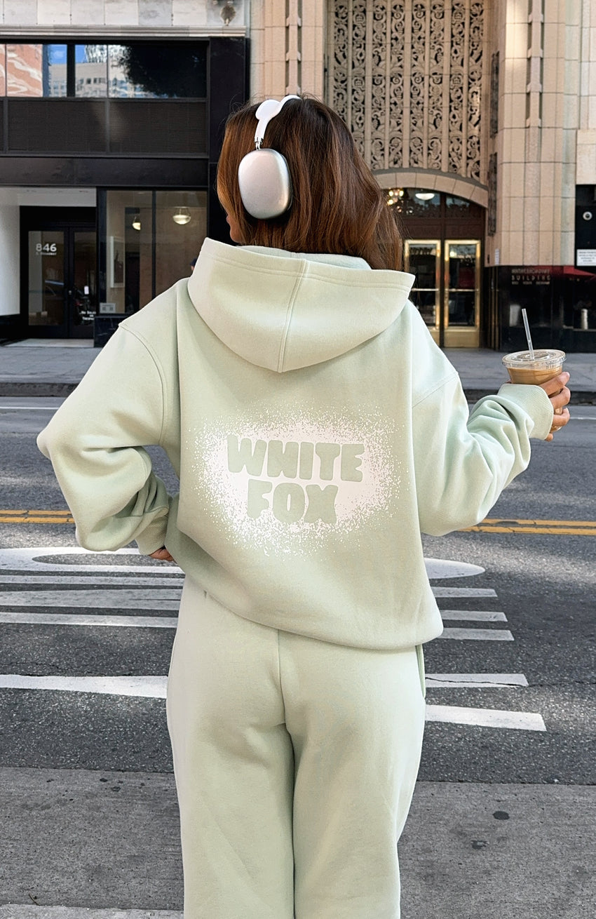 11th Street Keeping It Real Oversized Hoodie Iced Matcha