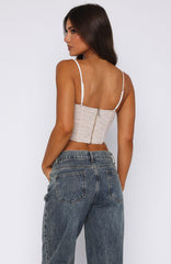 Don't Get Greedy Bustier White