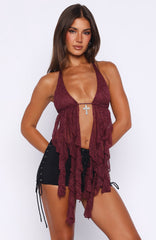 Bright Lights Halter Top Cherry Cola