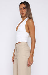 Girl's Weekend Halter Top White