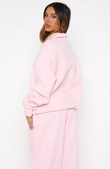 Make It Or Break It Quarter Zip Sweater Pink